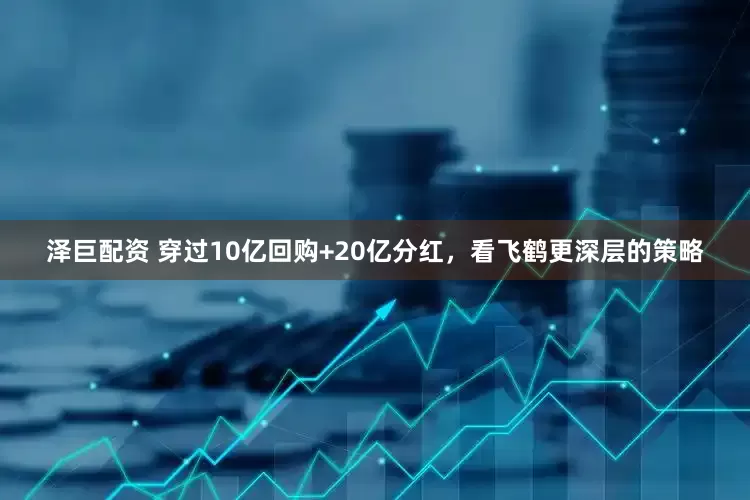 泽巨配资 穿过10亿回购+20亿分红，看飞鹤更深层的策略